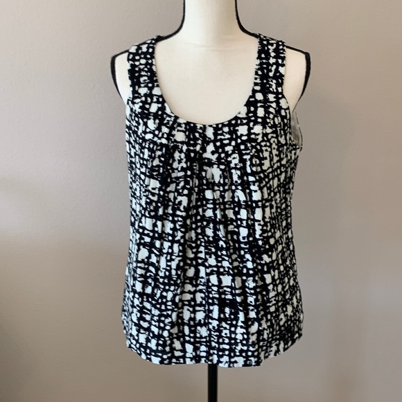 Kate Spade Top Classic Black & White, Size L, Relaxed fit, fully lined - Picture 1 of 8